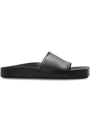 Black lamb skin slides MM6 MAISON MARGIELA | SH3WP0003P3628T8013